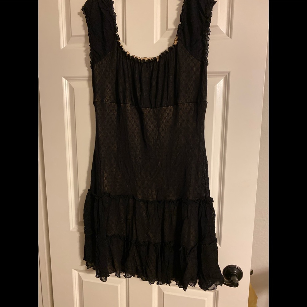 B & LU black mesh dress